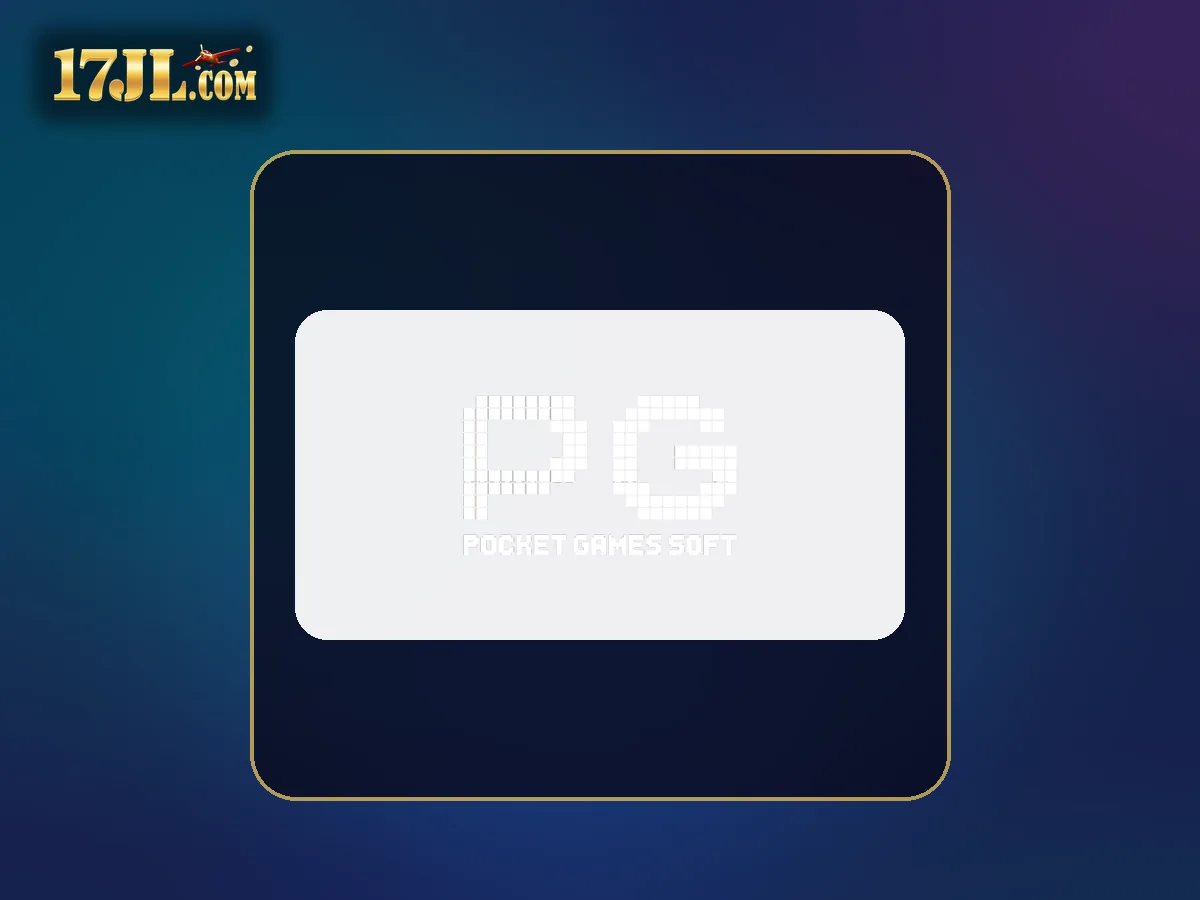 17JL gaming platform visual featuring Pg Soft game provider logo